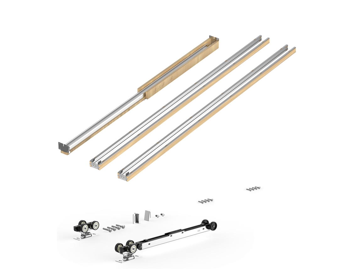 Kit de marco de puerta corrediza ajustable Succebuy, 610-914 mm de ancho y 2032 mm de alto