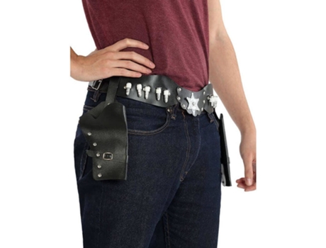 Cartuchera DISFRAZZES Cartuchera Doble De Sheriff Negra (Talla: Talla Universal )