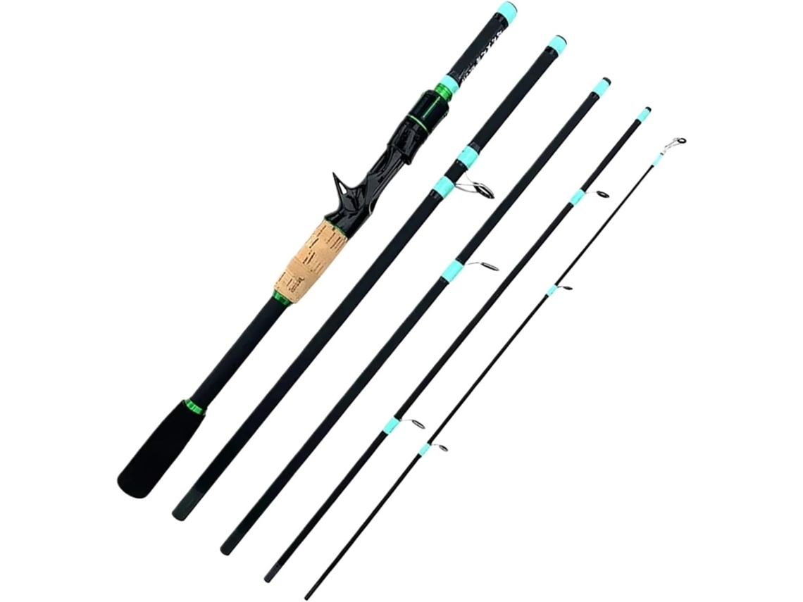 Caña De Pescar Con Señuelos, 1,8-2,1 M, 4/5 Secciones, Ligera, Fibra Carbono, Para Baitcasting, 3,5 G-14 G,...