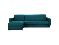 Sofá de Esquina Reversible Y Convertible Con Cofre Azul Petróleo Graham MILIBOO