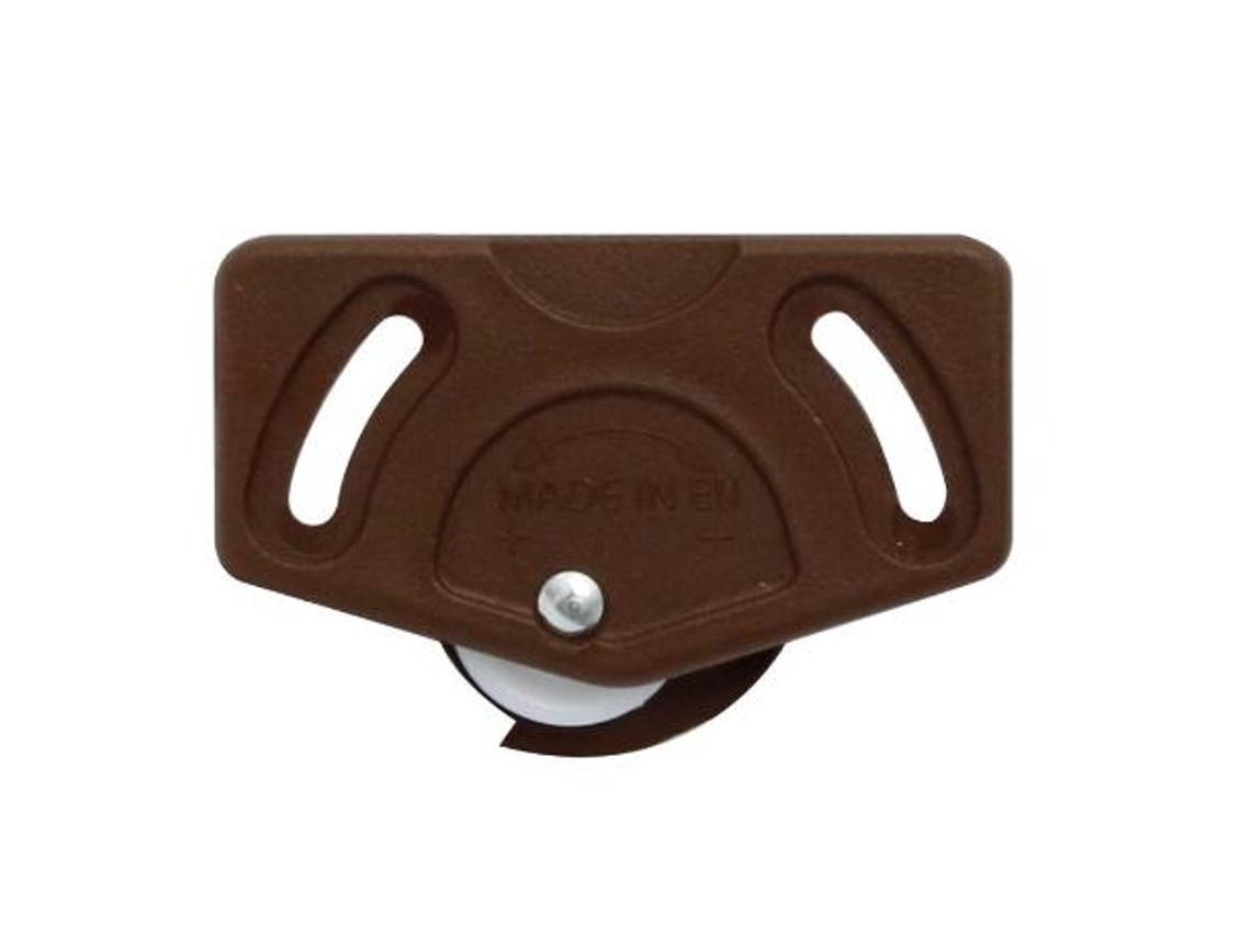 Rueda inferior rumor puerta corredera marron herraje de plastico. 12-15kgs/puerta.