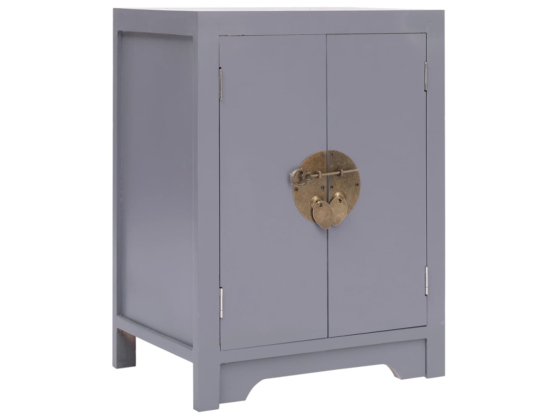 Mesa-De-Cabeceira LOVELY HOME Mesinha 38X28X52 Cm Madeira de Paulownia