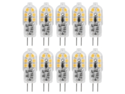 10 Bombillas Led G4 De 12 Led, 1,2 W, 12 V, Bipin, Para Lámparas De Araña, De Techo, De Mesa Y De Pared.