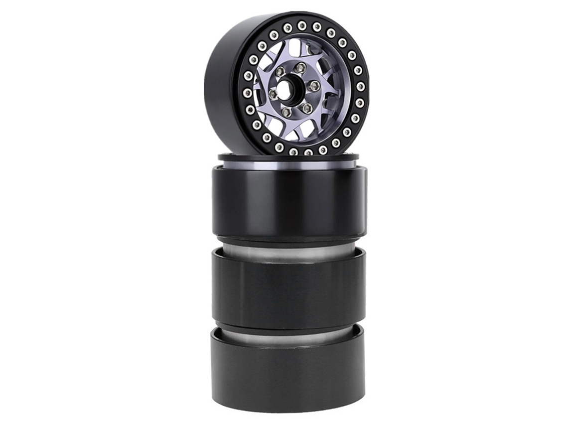 Buje Beadlock De Aleación De Aluminio De 2,2 Pulgadas, 4 Piezas Para Coches De Control Remoto Trax4 Scx10 90046 Axi03007 Redcat Gen8 1/10