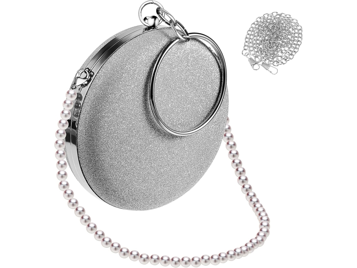 Bolso De Mano/bolso De Cena/bolso De Mano De Piel Con Cadena