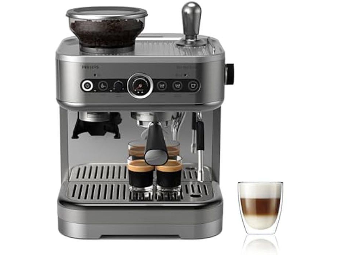 Cafetera espresso semiautomática Philips Barista Brew 250 G 15 bares, color negro