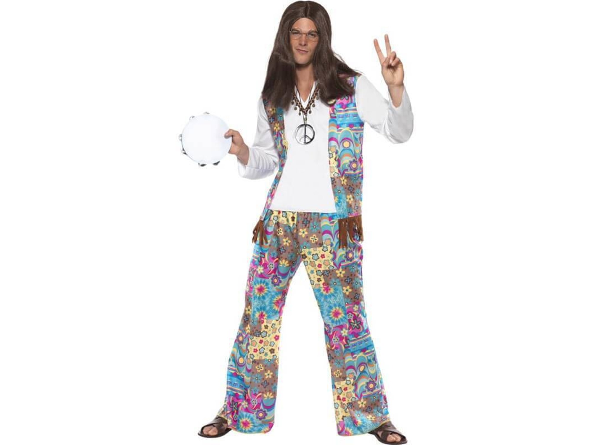 Disfraz de Hombre DISFRAZZES Hippie Fabuloso (Talla: L)