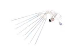2026-luz De Lluvia De Meteoros Led Impermeable 30cm 24led Para Jardín Con 8 Tubos De Luz Cálida