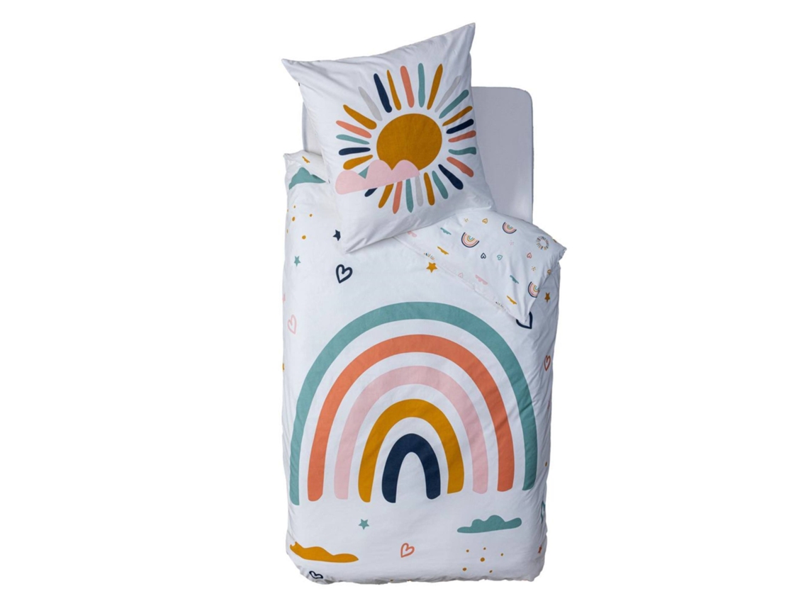 ATMOSPHERA - Juego de Cama Colección Arcoiris Infantil en Algodón