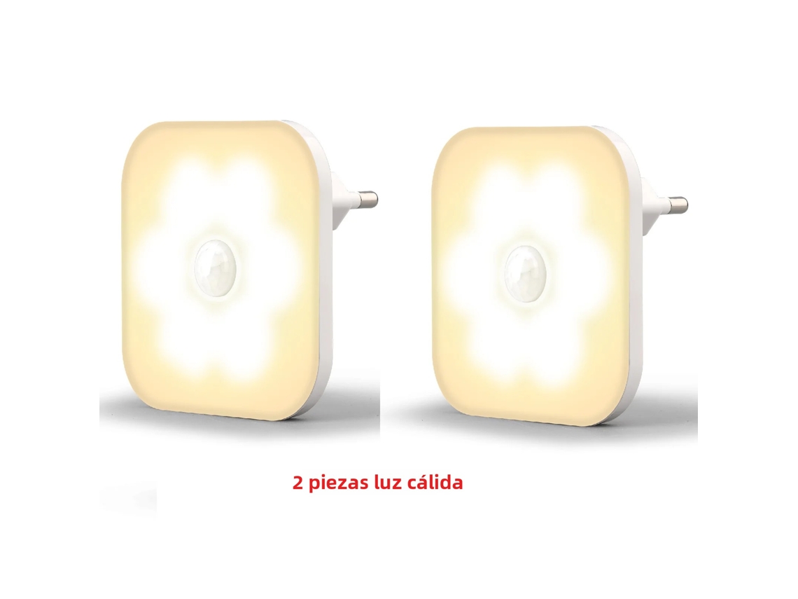 Luz Noturna Led Sem Fio com Sensor de Movimento, Plugue Padrão Europeu MDUG (conjunto de 2 Peças com Luz Quente)