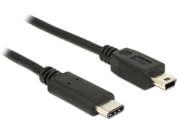Cable USB DELOCK USB C/Mini-USB B 1 m Macho/Macho Negro