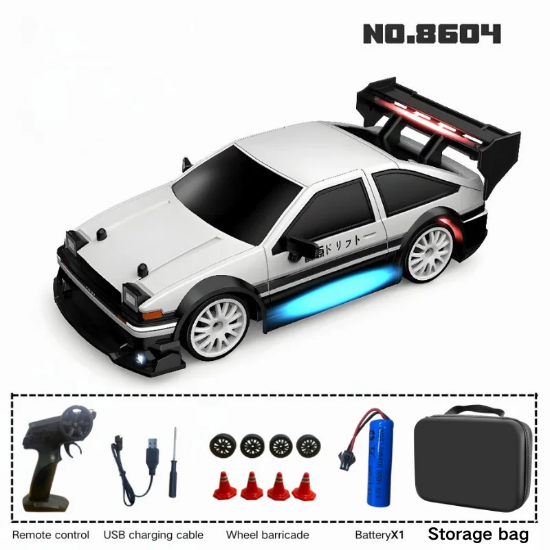 (8604s A) Coche De Derrape A Control Remoto Mustang 4wd, Escala 1:24