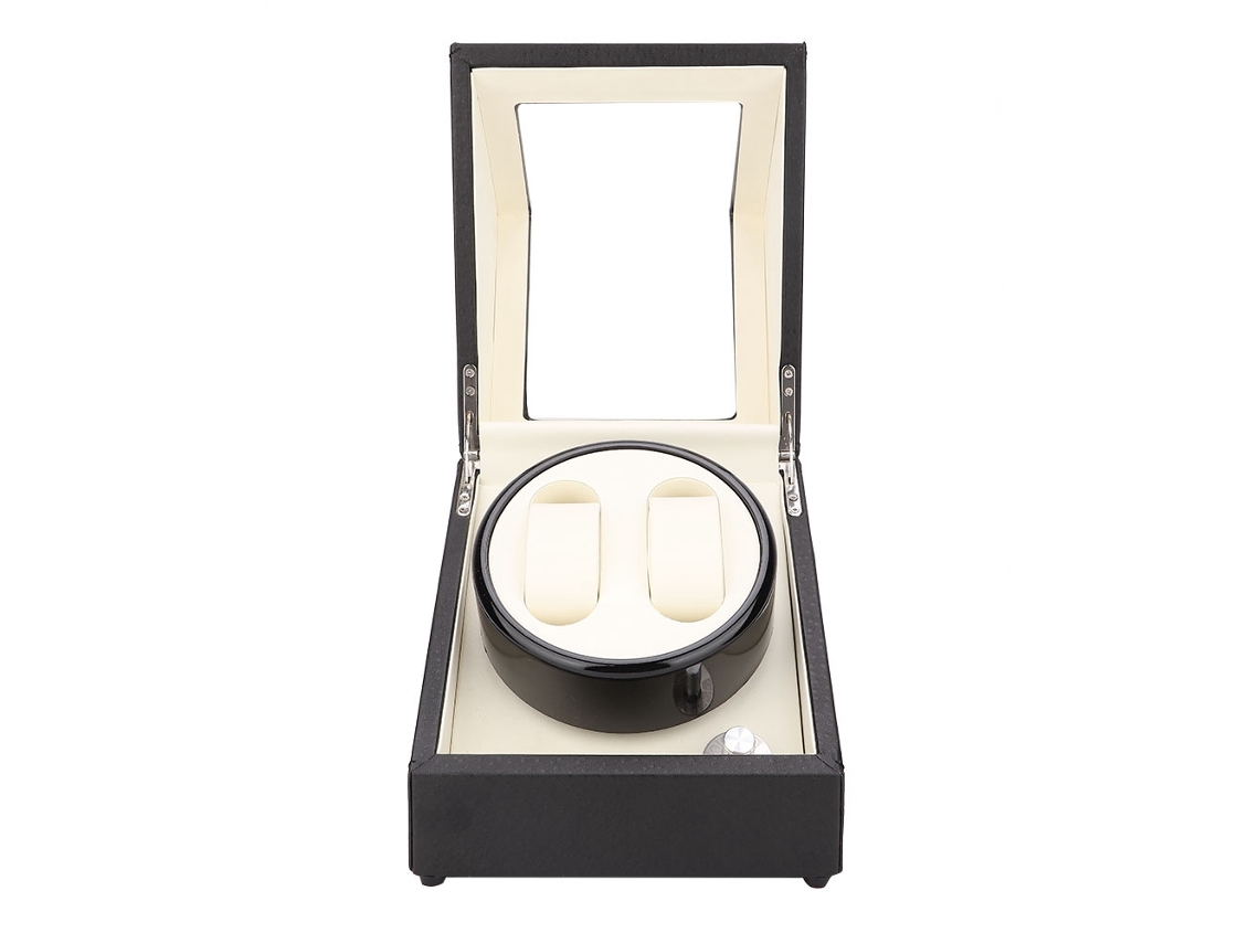 Caja Enrolladora Automática Para Relojes Beige 2+0