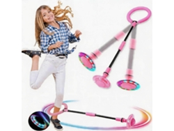 Aro De Salto Con Luces Para Niños Y Niñas, Ideal Para Hacer Ejercicio Al Aire Libre, Competiciones Y Juegos - Digitallab Gifts Rosa