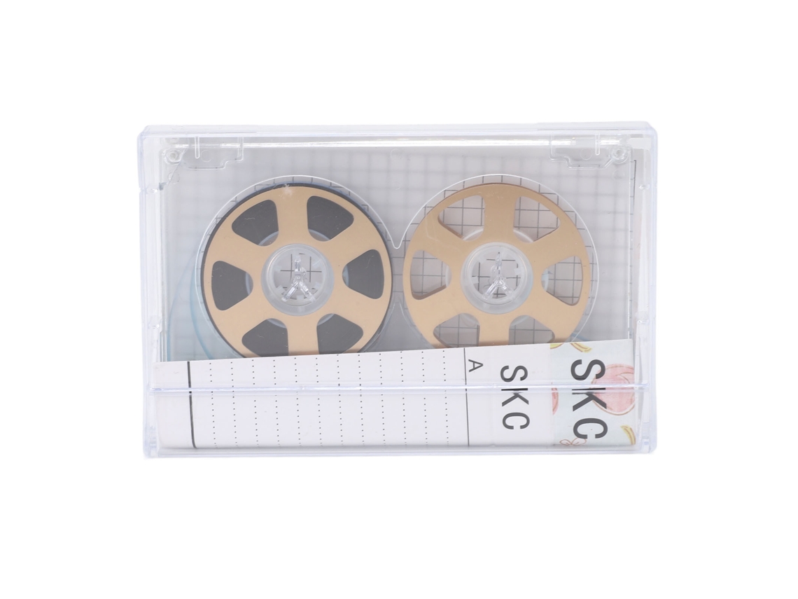 Cinta De Cassette En Blanco Reel To Reel 46 Min Biasis Normal Grabación De Sonido Transparente Oro