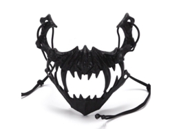 Máscara de esqueleto blanca para Halloween, accesorios festivos, vestido
