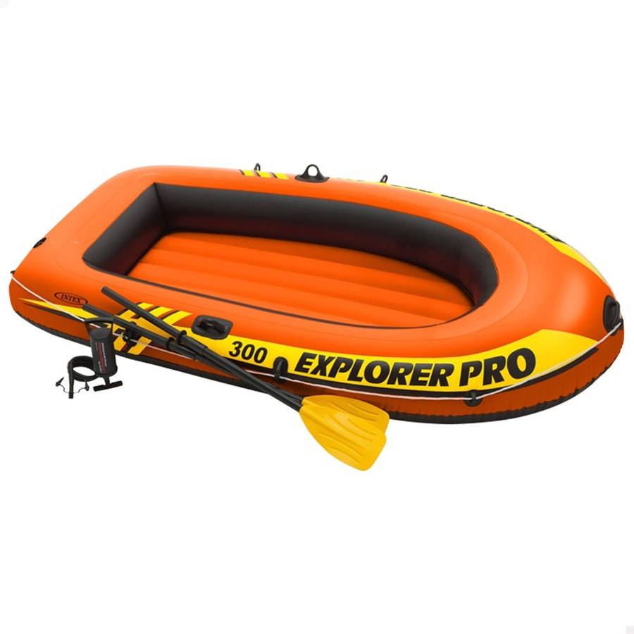 Intex Barca Hinchable explorer pro300 remos+hinchador 244x117x36cm 3plazas kayak mar con hinchador 300 244 117 36