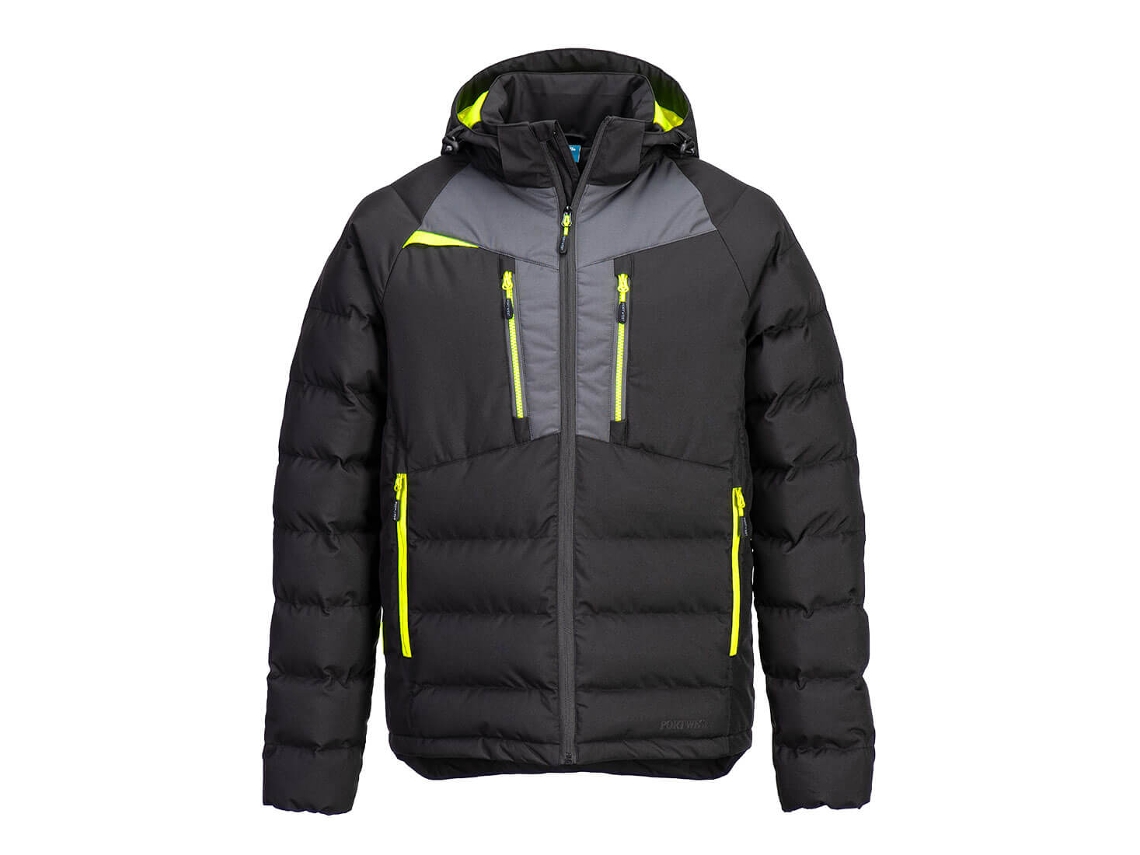 Chaqueta aislante Portwest Dx4: calidez y movilidad excepcionales / Negra / M