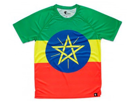 Camiseta de Hombre para Running HOOPOE Adisebeba Multicolor (S)