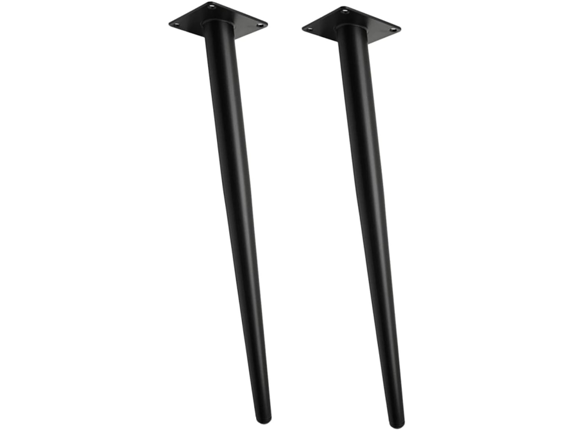 Soportes De Repuesto Metálicos Cónicos De 2 Piezas Para Muebles De Mesa, Escritorio, Armario, Etc. - Material Sólido