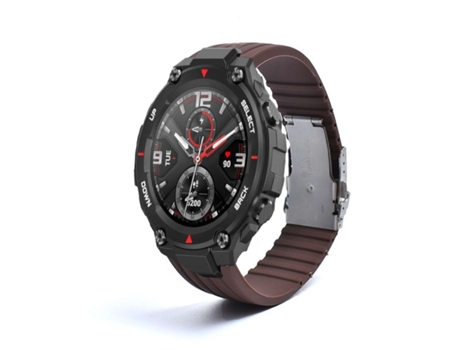 Correa Silicona Stripe Adaptable Amazfit T-Rex Pro Marrón
