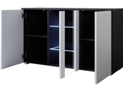 Aparador MÓVEIS BONITOS Luke 1 (Negro y Blanco - 120x40x70 cm)