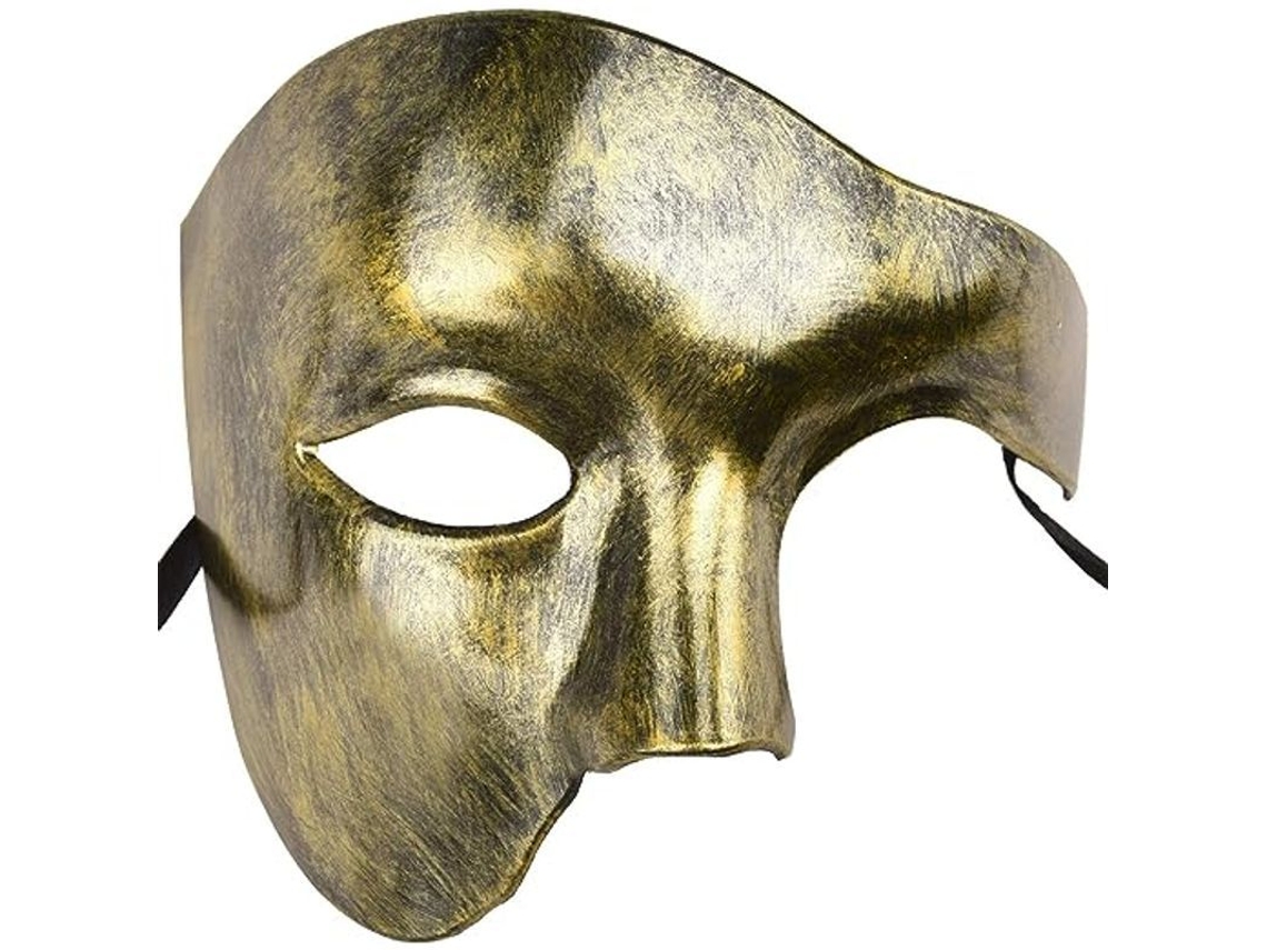 Máscara De Medio Rostro Del Fantasma De La Ópera Con Diseño Vintage.