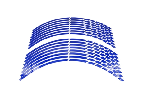 Tiras de pegatinas de neumáticos de rueda de coche de motocicleta, cinta de llanta reflectante[Azul]
