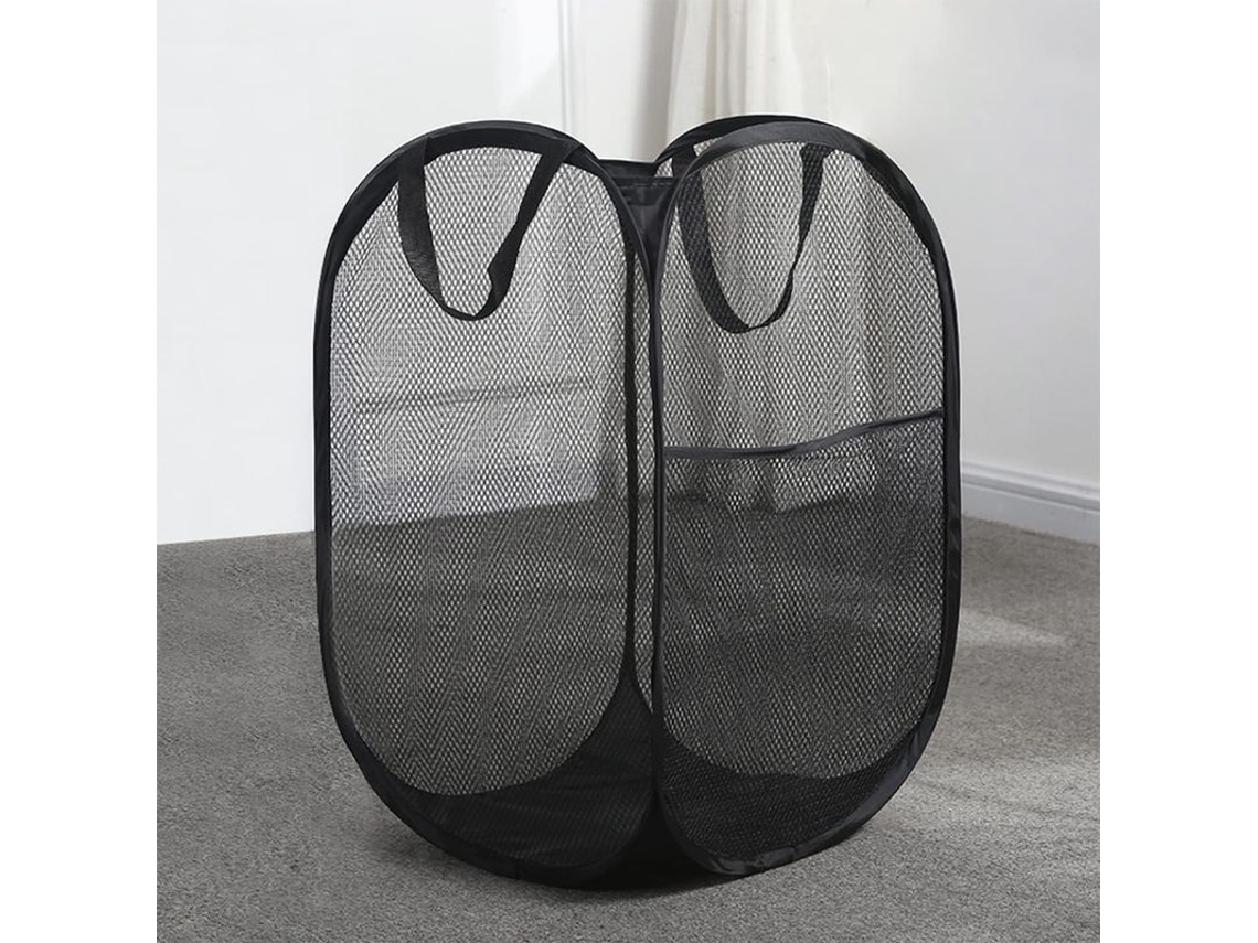 Cesto De Ropa Grande Plegable De Malla Con Asas Para Habitaciones Infantiles Y Residencias Universitarias (1 Unidad)