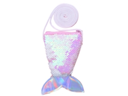 Monedero de cola de sirena con lentejuelas brillantes para niñas
