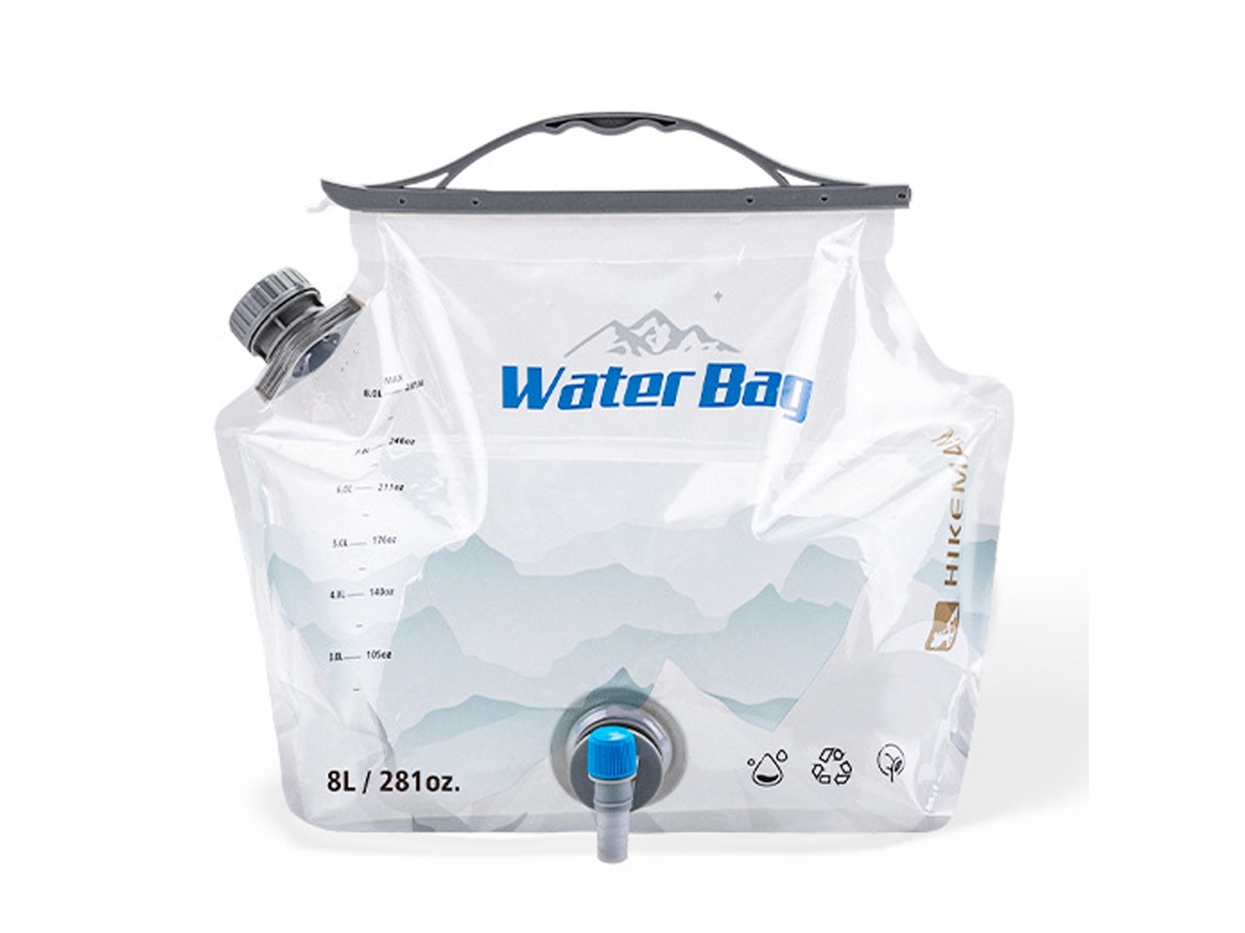 Bolsa De Agua Portátil De Gran Capacidad De 8 Litros Para Camping Con Grifo, Plegable Para Viajes, Coche Y Picnics.