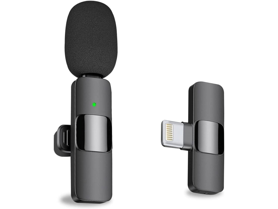 Micrófono inalámbrico SIURN Micrófono de grabación de condensador omnidireccional inalámbrico para iPhone y iPad