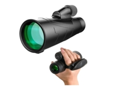 Monocular Chennls 12x50 de alta potencia con trípode y asa lateral para adultos, lente FMC, impermeable, antivaho, HD, negro