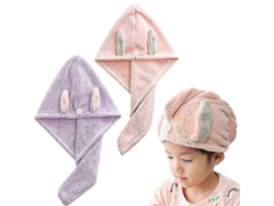 Toalla de secado rápido para el cabello Rosewell para niños, paquete de 2, súper absorbente