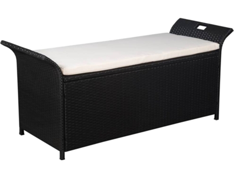 Banco Jardin VIDAXL Negro Ratán (138x50x60 cm)