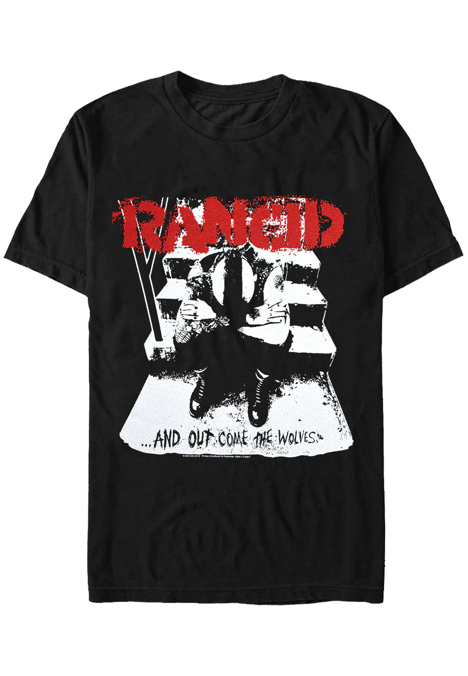 Size:s Rockinstone Rancid - Wolves - T-shirt Unisex Adults