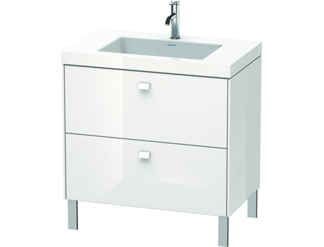 Lavabo para muebles DURAVIT Brioso c-bonded con base de 80,0x48,0 cm 2 extraíbles sin rebosadero con banco para grifos 1 agujero para grifos