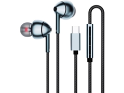 Auriculares Usb-C Diseño Ergonómico Control YEMAESRE Negro