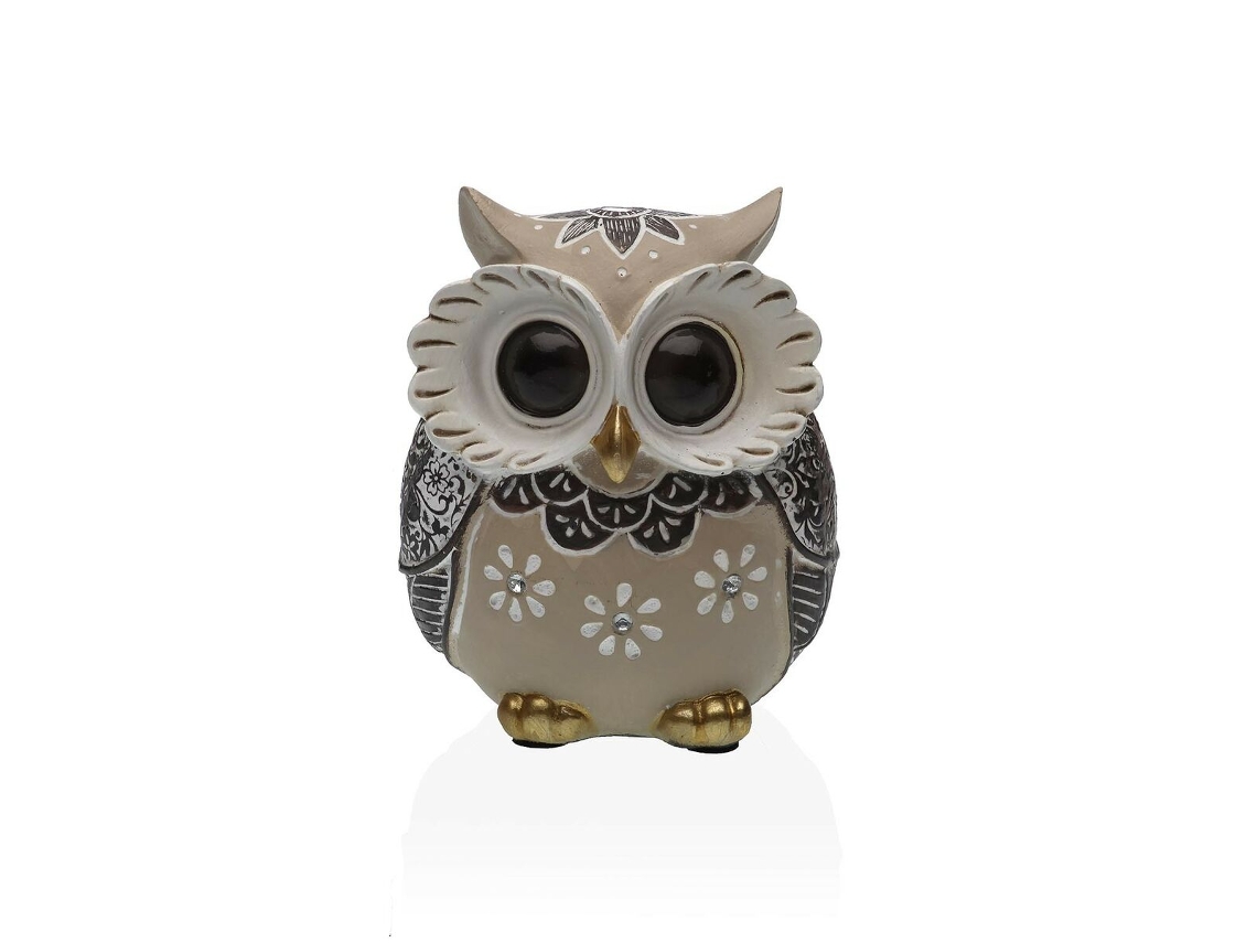 Figura Decorativa VERSA Búho 7 x 11 x 8,5 cm