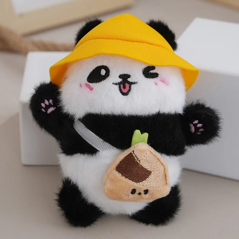 Llavero De Peluche De Panda Chino (amarillo) Con Accesorios Para Mochila