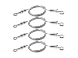 Kit de 4 alambres de acero inoxidable ajustables de 1,5 m x 1,5 mm para colgar cuadros