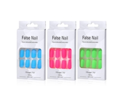 Rebe - Unhas Postiças Autoadesivas Fluorescentes - Cobertura Total para Nail Art DIY e Salões de Beleza para Mulheres e Meninas