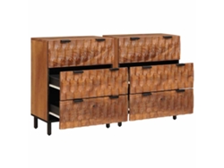 Maison Exclusive - Aparador 2 Pcs Acabado De Acacia Marrón 60 X 33 X 75 Cm