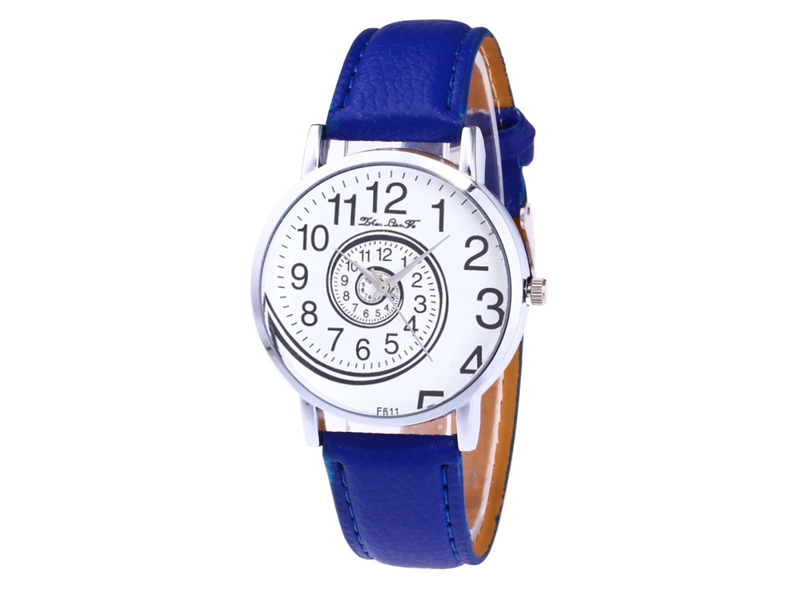 Reloj De Pulsera De Aleación Con Dial Redondo Analógico De Cuarzo Moda (azul Real)