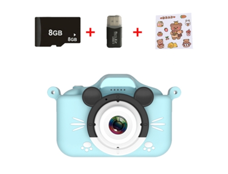 ELKUAIE Cámara digital para niños HD 2000W pixel frontal y trasera cámara dual mini cámara
