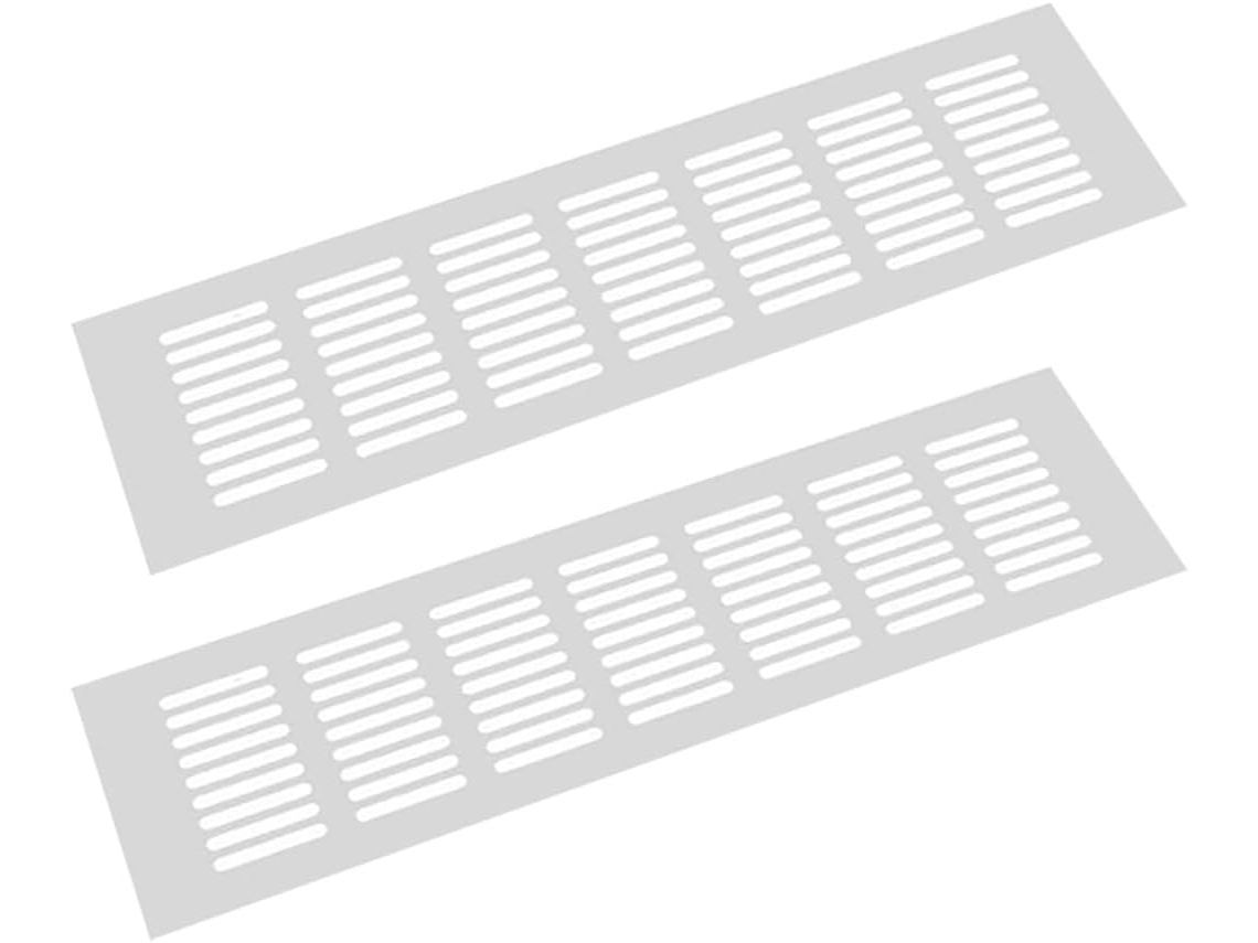 Rejillas De Ventilación Aleación Aluminio, 2 Piezas, Malla Transpirable, Rectangulares, Para Armario, Zapat...