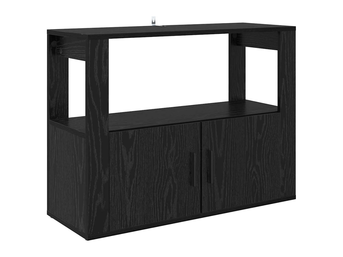 Maison Exclusive - Vitrina Roble Negro 80 X 30 X 60 Cm Madera Contrachapada