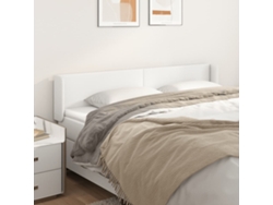 Cabecero De Cuero Sintético Blanco 203x16x78/88 Cm