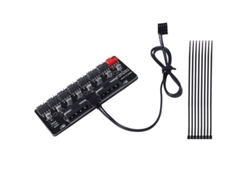 Concentrador De Ventiladores Pwm De 8 Vías Con Control De Velocidad De 3/4 Pines Para Disipador De Cpu, 12 V