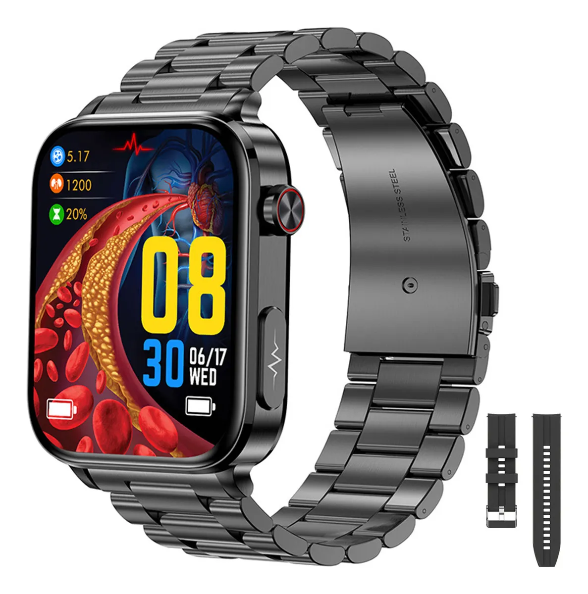 Reloj inteligente TK15 con Bluetooth, llamadas, ECG, oxígeno en sangre, frecuencia cardíaca, Vayotoy